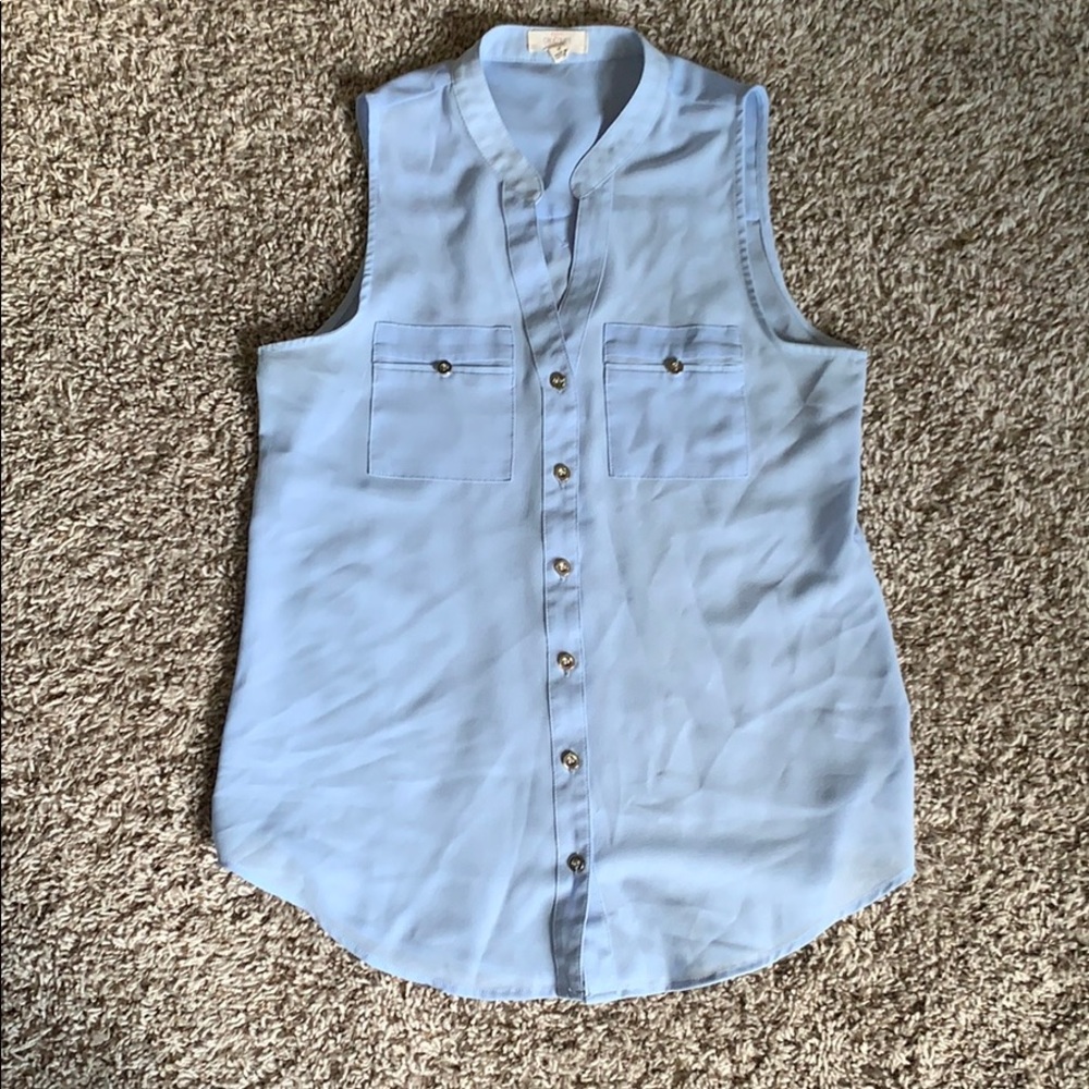 ⚡️Blue button up blouse